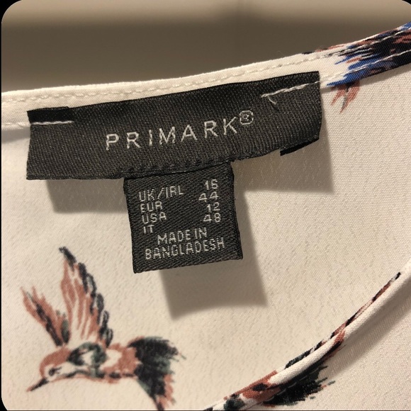 Blouse with Birds, Short Sleeve, Primark, 12 - Picture 2 of 3